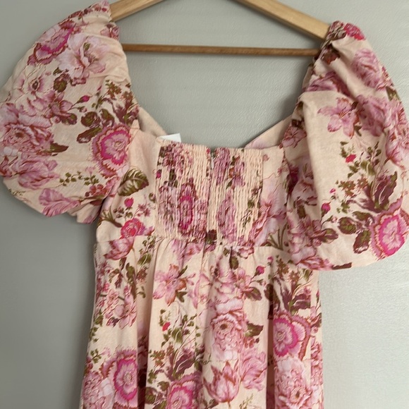 Avec Les Filles Floral-Print Twist Bodice Midi Dress - Picture 9 of 12